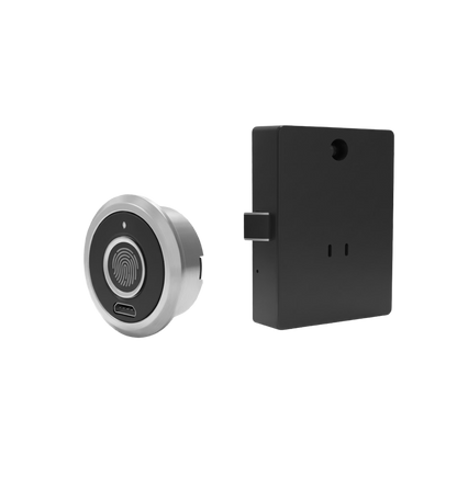Capteur d'empreinte BORE LOCK et son mécanisme de verrouillage arrière avec pêne et trous de fixation