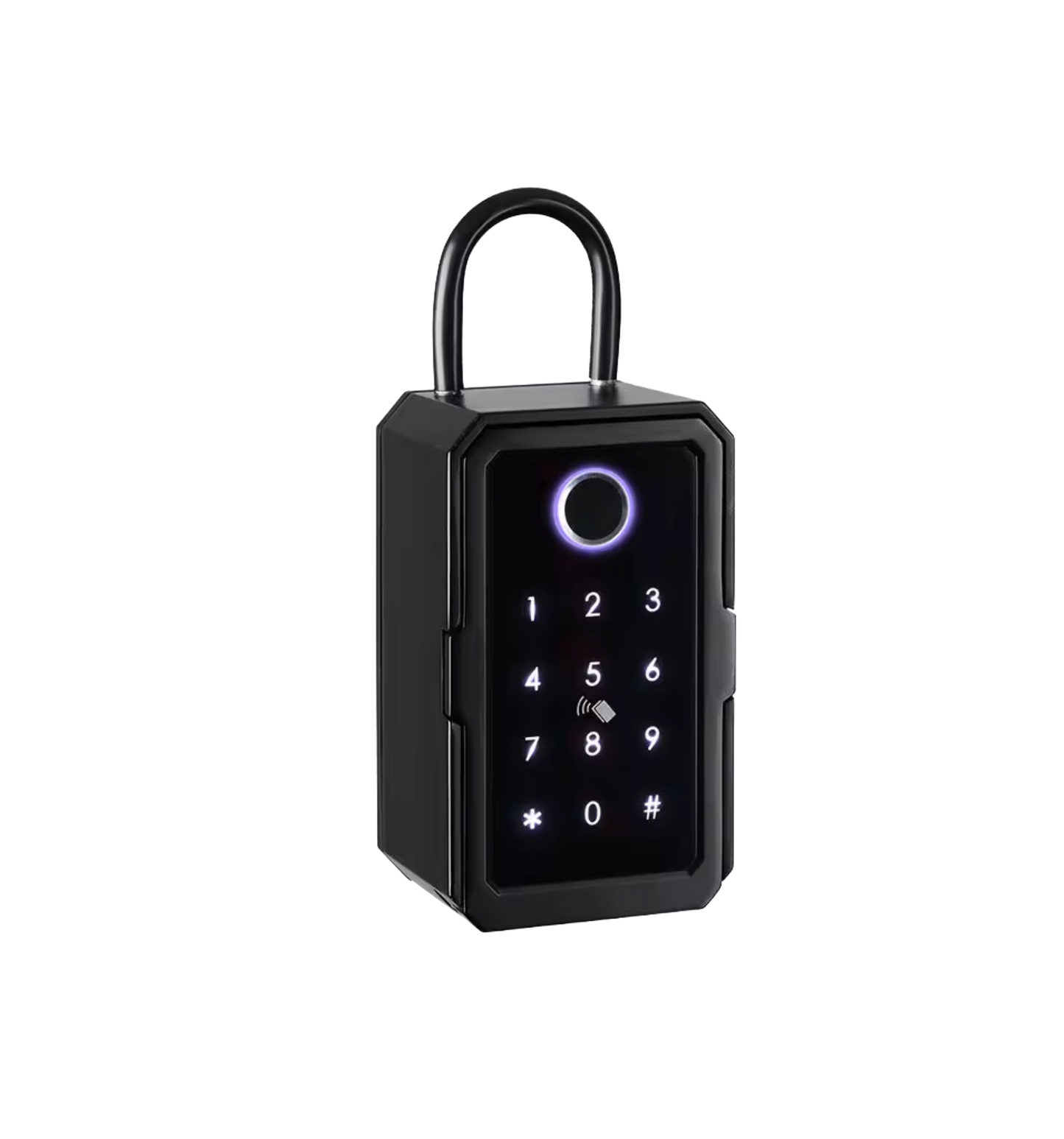 Cadenas CASIER PRO fermé, avec clavier tactile, capteur d'empreinte et lecteur de badge RFID