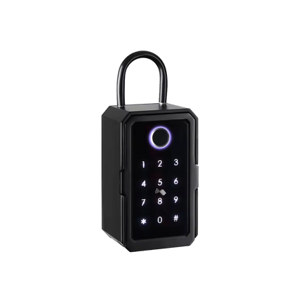 Cadenas CASIER PRO fermé, avec clavier tactile, capteur d'empreinte et lecteur de badge RFID